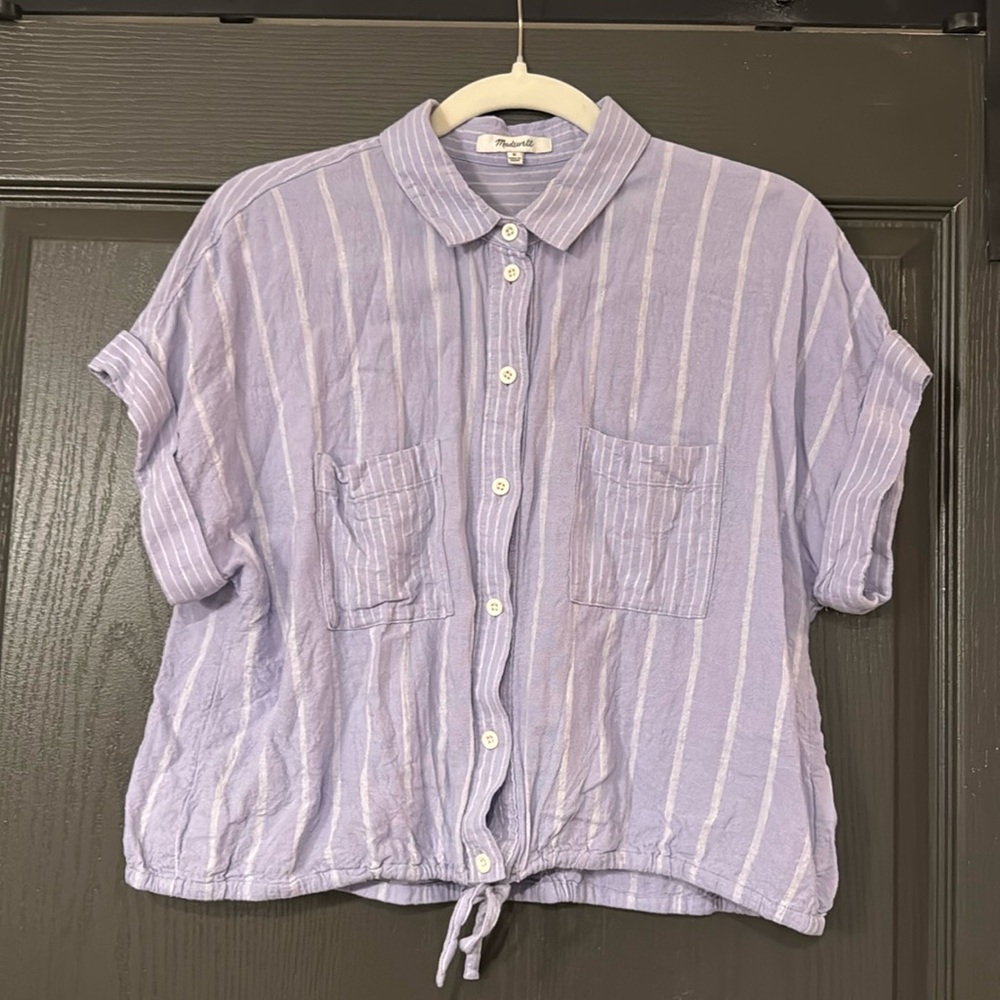 Madewell cropped button up